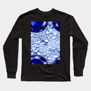 Jewel Pattern - Blue Sapphire, for a bit of luxury in your life! #3 Long Sleeve T-Shirt